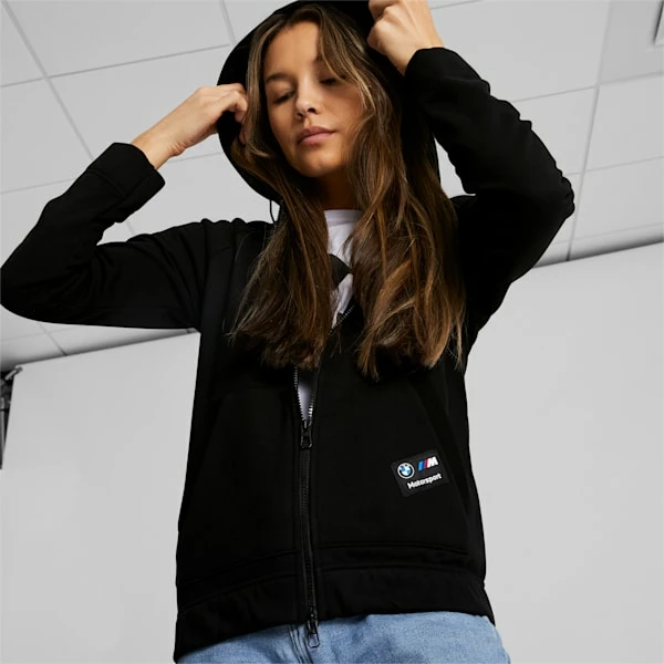 Puma BMW M Motorsport Hooded Women's Sweat Jacket 1 Puma BMW M Motorsport Hooded Women's Sweat Jacket