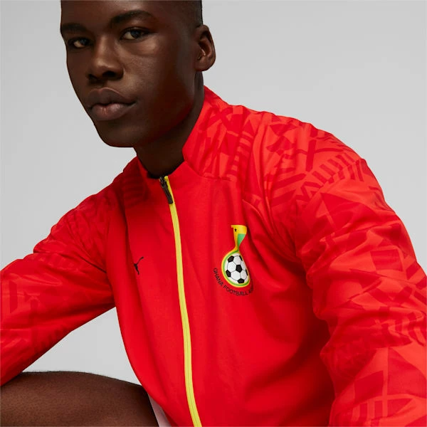 Puma Ghana Soccer Men's Prematch Jacket 4 Puma Ghana Soccer Men's Prematch Jacket - Image 4