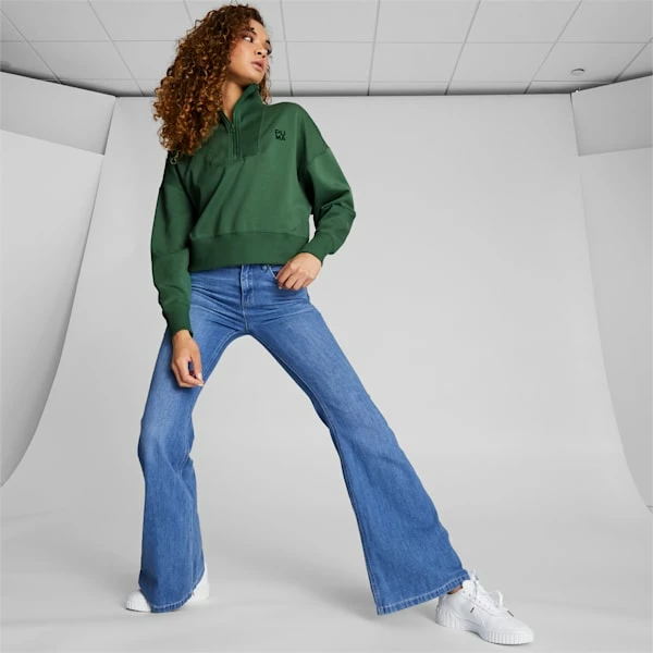 Puma Infuse Women's Half-Zip Oversized Sweatshirt 1 Puma Infuse Women's Half-Zip Oversized Sweatshirt
