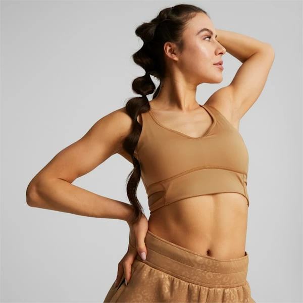 Puma Mid Impact Fashion Luxe Women's Sports Bra 1 Puma Mid Impact Fashion Luxe Women's Sports Bra