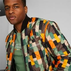 PUMA X BLACK FIVES Men's Basketball Bomber Jacket -Shoes Sales Store PUMA x BLACK FIVES Mens Basketball Bomber Jacket 3
