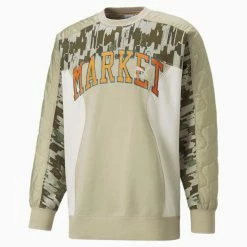 PUMA X MARKET Men's Relaxed Crew Neck Top -Shoes Sales Store PUMA x MARKET Mens Relaxed Crew Neck Top 3