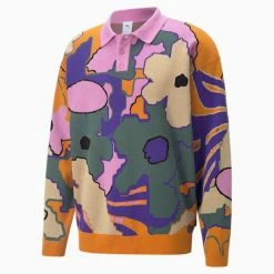 PUMA X P.A.M. PUMA X PERKS AND MINI Long Sleeve Knitted Polo Shirt