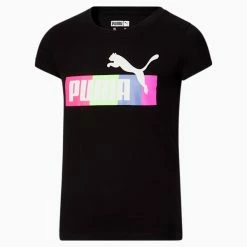 Puma Roll The Tape Logo Tee Big Kids