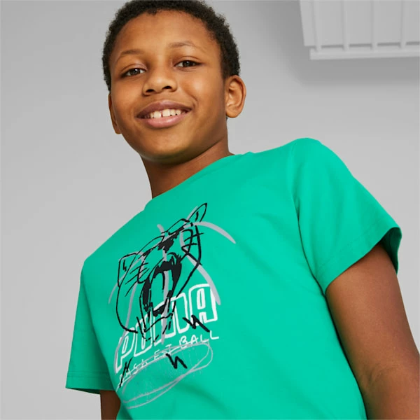 Scribble Dribble Big Kids' Basketball Tee 2 Scribble Dribble Big Kids' Basketball Tee - Image 2