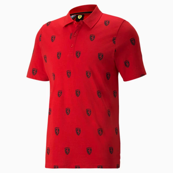 Puma Scuderia Ferrari Race Printed Men's Motorsport Polo Shirt 4 Puma Scuderia Ferrari Race Printed Men's Motorsport Polo Shirt - Image 4