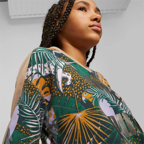Puma T7 Vacay Queen Big Kids' Printed V-Neck Sweatshirt 2 Puma T7 Vacay Queen Big Kids' Printed V-Neck Sweatshirt - Image 2