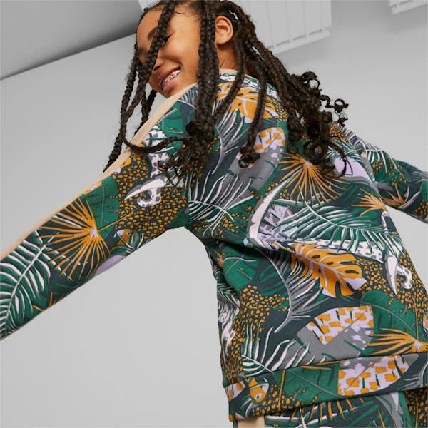 Puma T7 Vacay Queen Big Kids' Printed V-Neck Sweatshirt 4 Puma T7 Vacay Queen Big Kids' Printed V-Neck Sweatshirt - Image 4